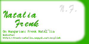 natalia frenk business card